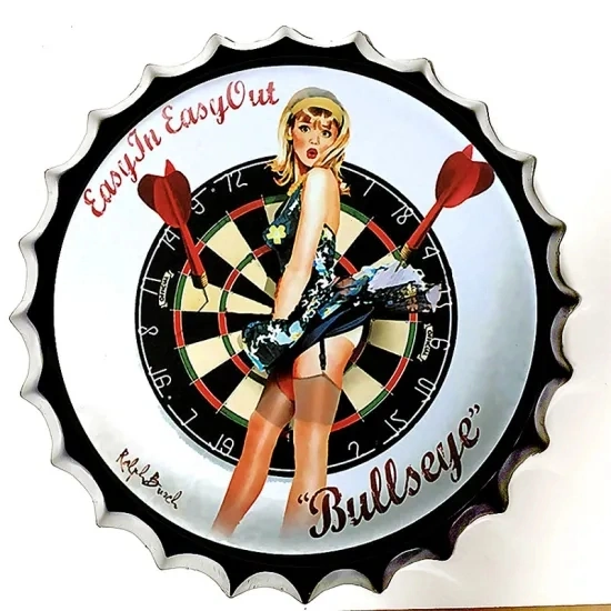 Beauty Lady Decoration Beer Bottle Cap Tin Metal Signs Posters