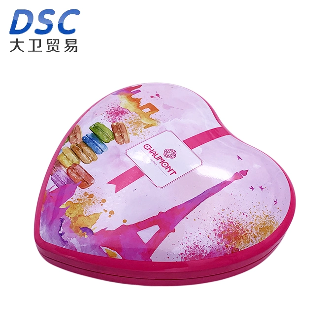 Heart Shaped Chocolate Candy Packaging Tin Box Metal Tinplate Food Gift Tin Box