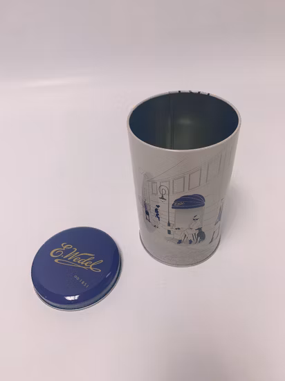 Venda imperdível redonda de metal chocolate lata de presente de natal caixas de lata embalagem de biscoitos caixa de lata de embalagem caixa de lata