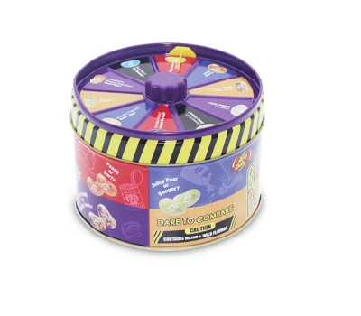 Fábrica personalizada criativa moda giratória jogo doces folha de flandres caixa de ferro comida bolo chocolate caixa de lata arte e artesanato caixa de metal